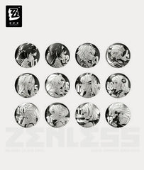 ZZZ Temporal Frequencies Series Mirror Metal Badge
