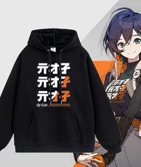 Zenless Zone Zero Belle & Wise Fleece Lined Hooded Sweatshirt