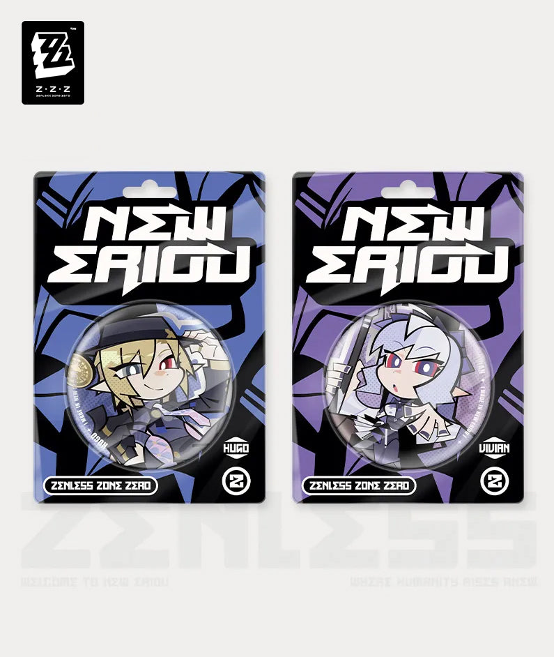 ZZZ Hugo & Vivian Chibi Badges