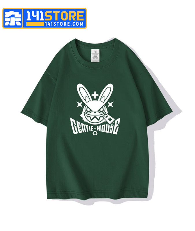 Cunning Hares AKA Gentle House Theme T-shirts —— Olive Green