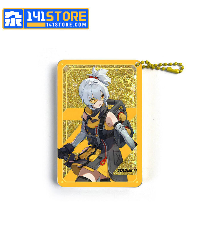 ZZZ Character Charms Liquid Glitter Quicksand Ticket Card —— Soldier 11