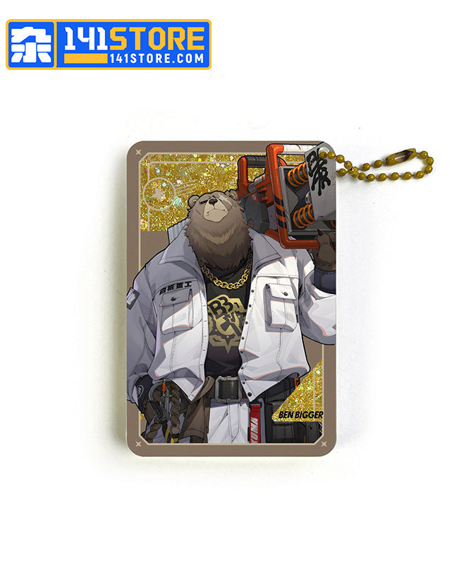 ZZZ Character Charms Liquid Glitter Quicksand Ticket Card —— Ben Bigger 