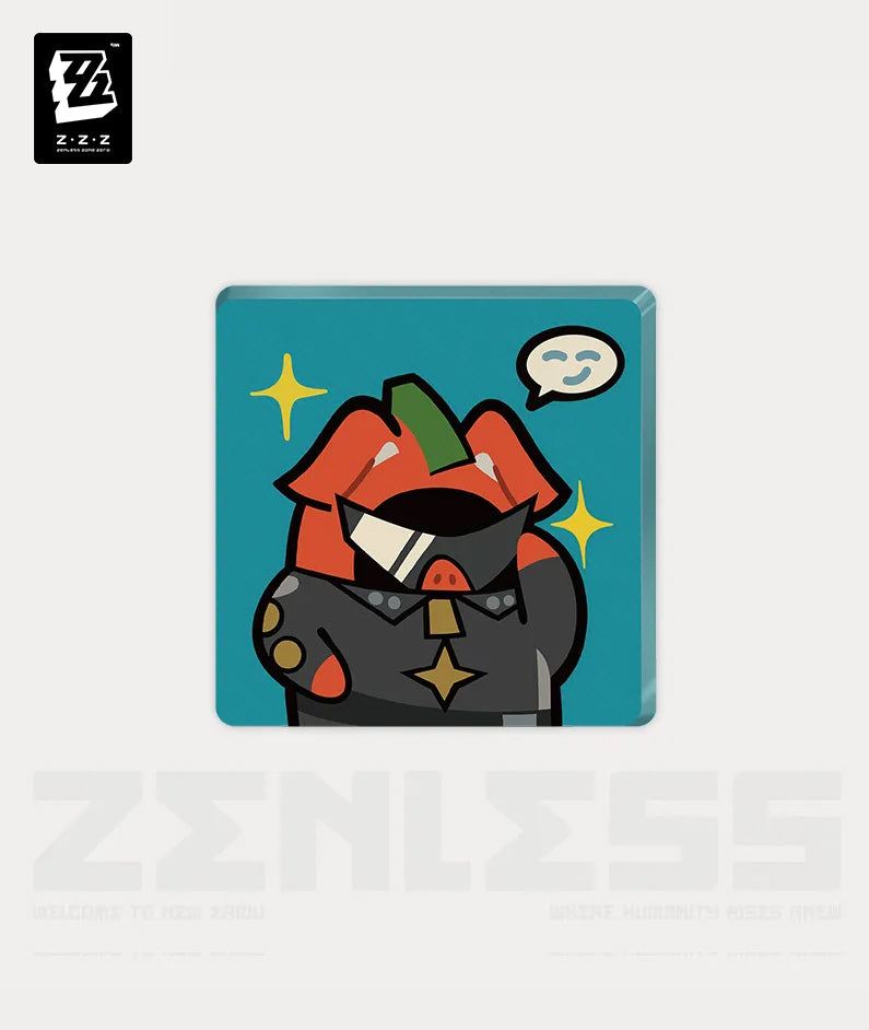 Red Moccus Sticker Fridge Magnet