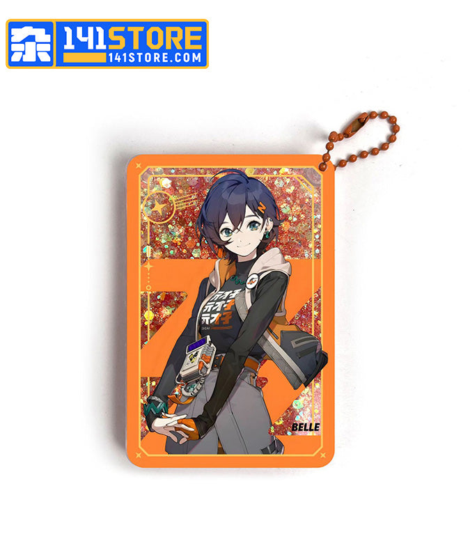 ZZZ Character Charms Liquid Glitter Quicksand Ticket Card —— Belle