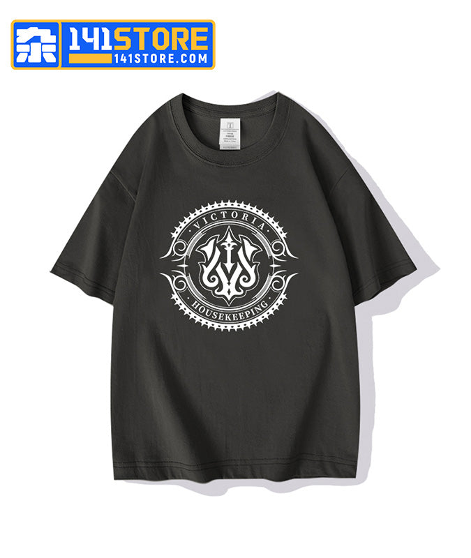 ZZZ Victoria Housekeeping Co. Theme T-shirts —— Dark Gray