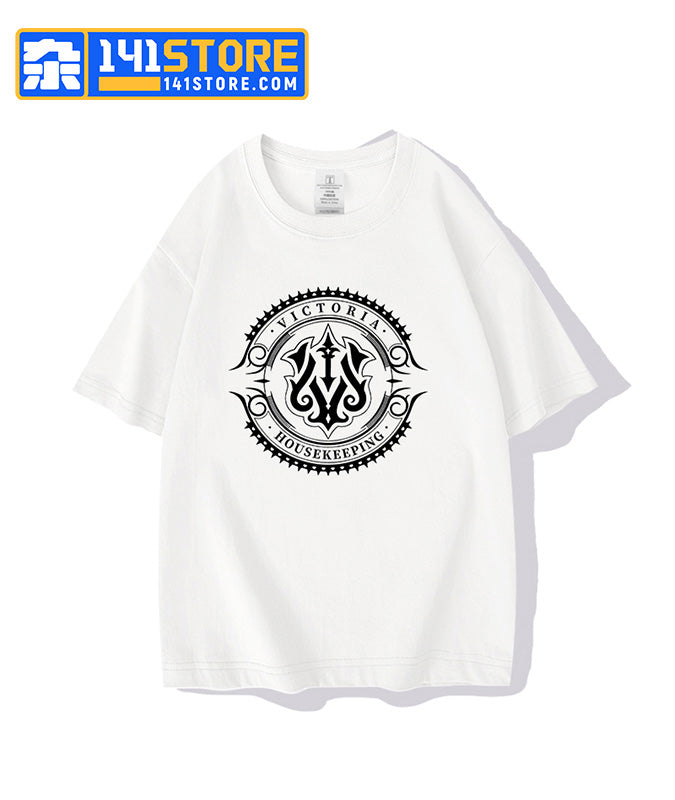 ZZZ Victoria Housekeeping Co. Theme T-shirts —— White