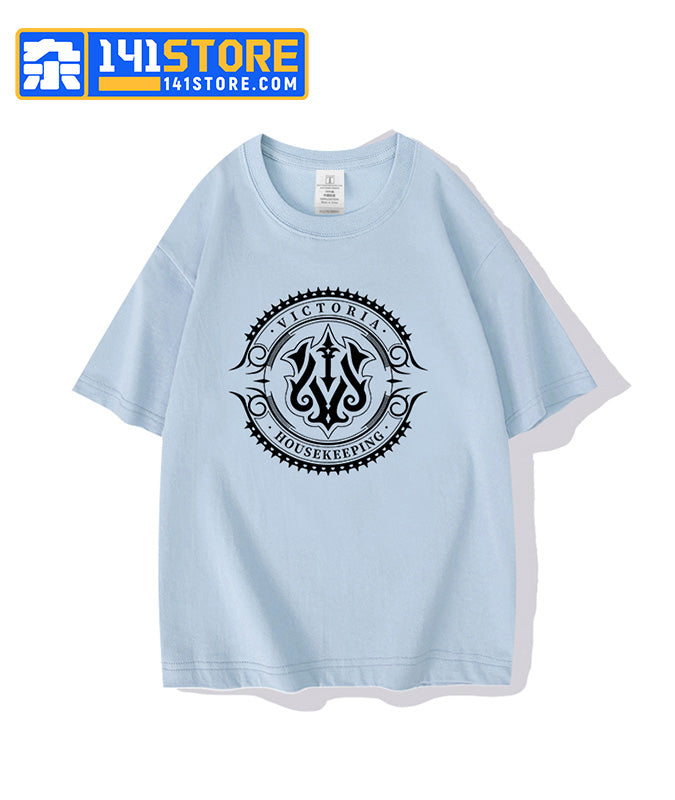 ZZZ Victoria Housekeeping Co. Theme T-shirts —— Misty Blue 