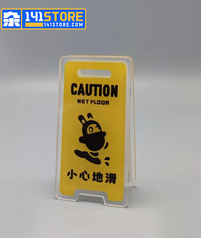 Zenless Zone Zero Bangboo Caution Wet Floor Signs Acrylic Stand