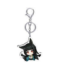 Zenless Zone Zero Hoshimi Miyabi Chibi Keychain Badge Stand