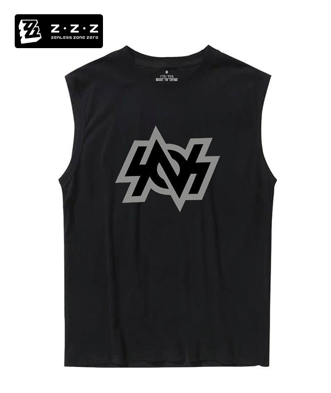 Wise Sleeveless T-shirt -Black