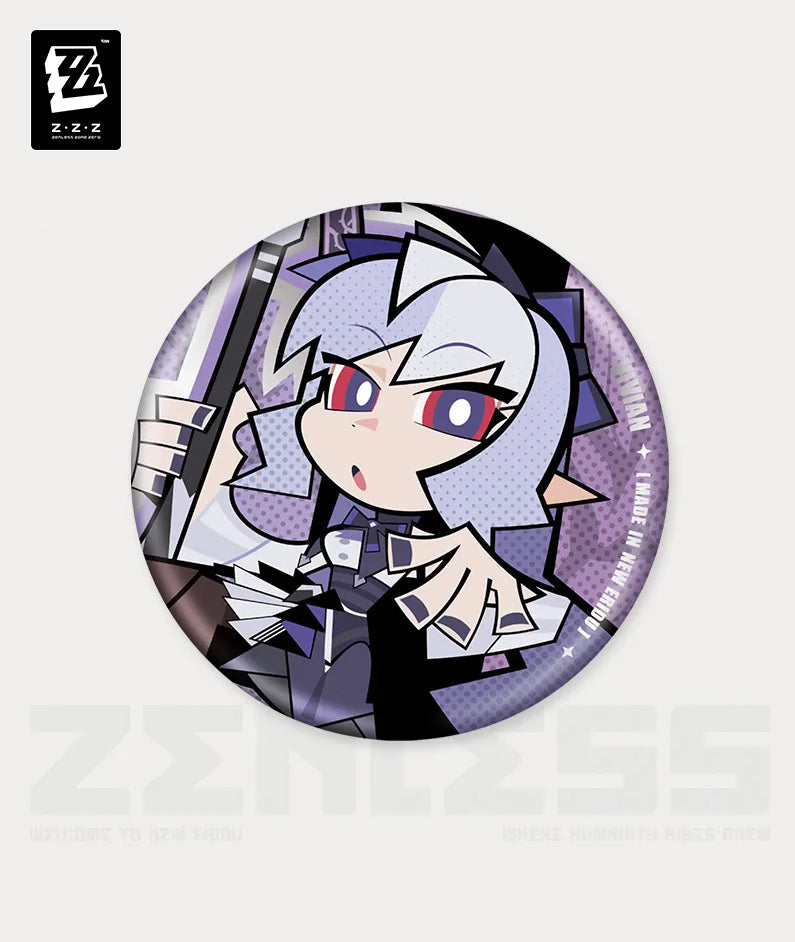 chocobi☆✳︎ ZZZ Ridu Series Mockingbird Chibi Badges: Hugo & Vivian