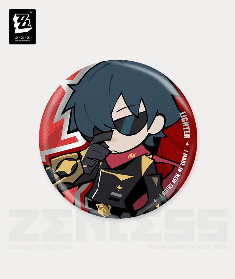 ZZZ New Eridu Sons of Calydon Chibi Tinplate Badges – 141Store