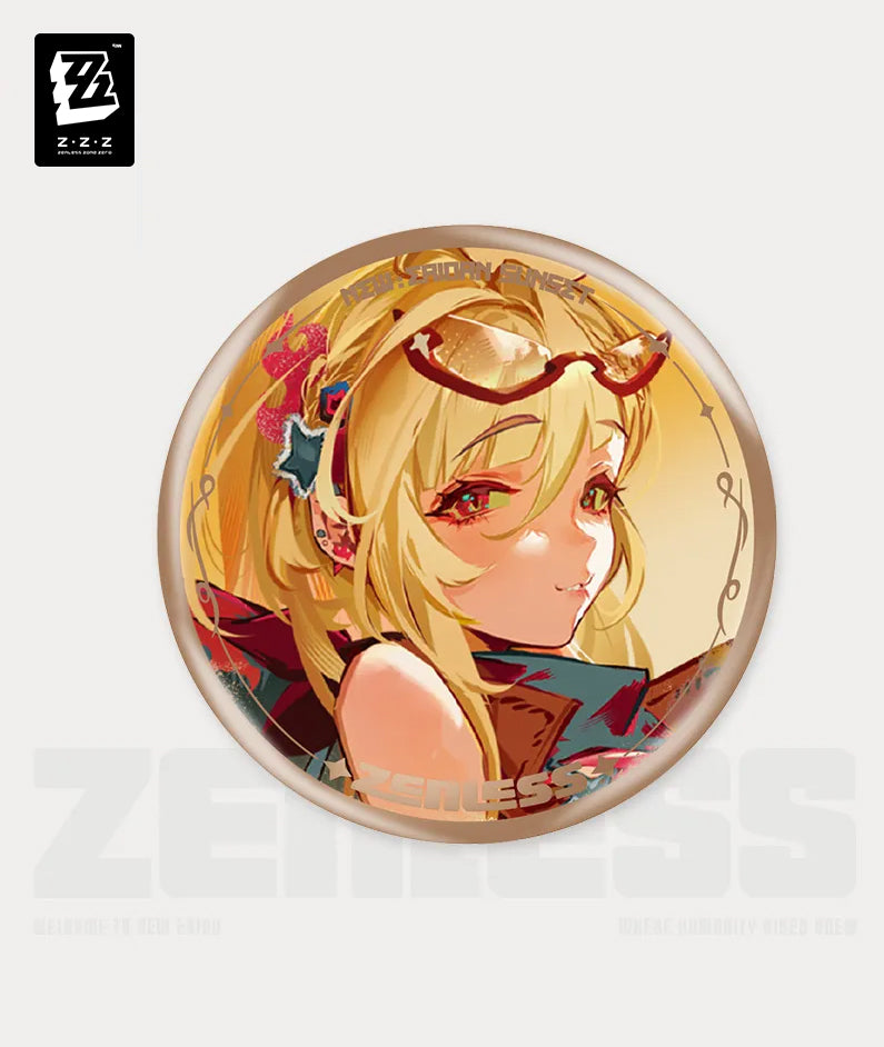 Zenless Zone Zero New Eridan Sunset Tinplate Badge - Cissia
