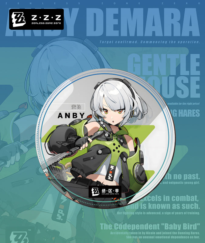 ZZZ Character Metal Badges —— Anby Demara