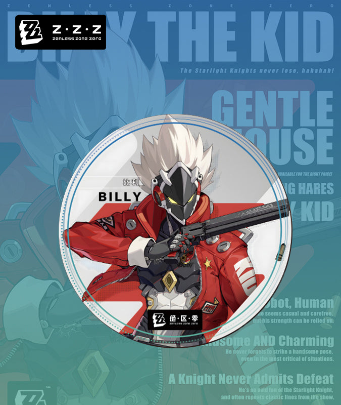 ZZZ Character Metal Badges —— Billy Kid