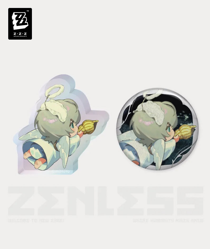 ZZZ Wise Badge & Stand Set | The Impending Crash of Waves