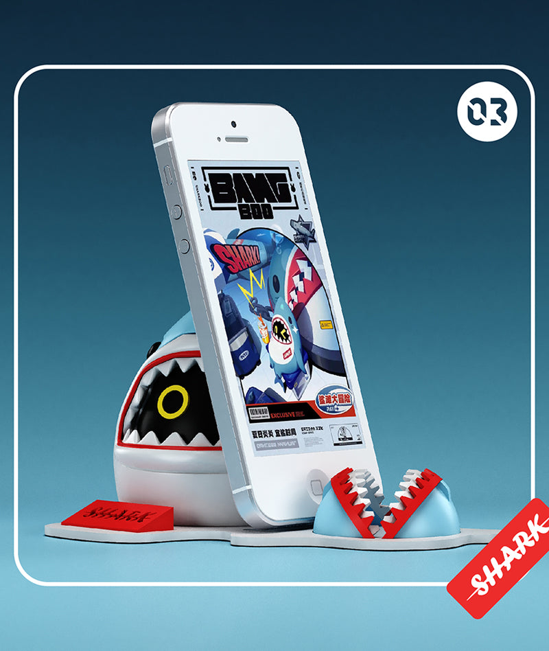 Sharkboo Phone Holder 3D Printed