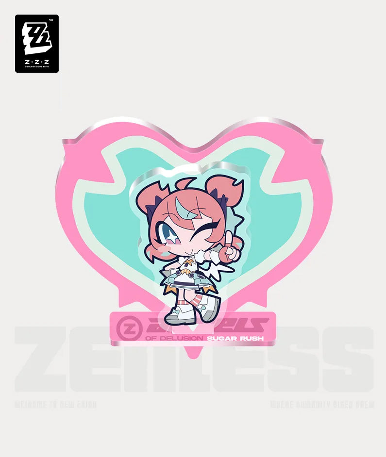 Zenless Zone Zero Angels of Delusion Pink Sugar Rush Series Chibi Acrylic Fridge Magnet - Aria