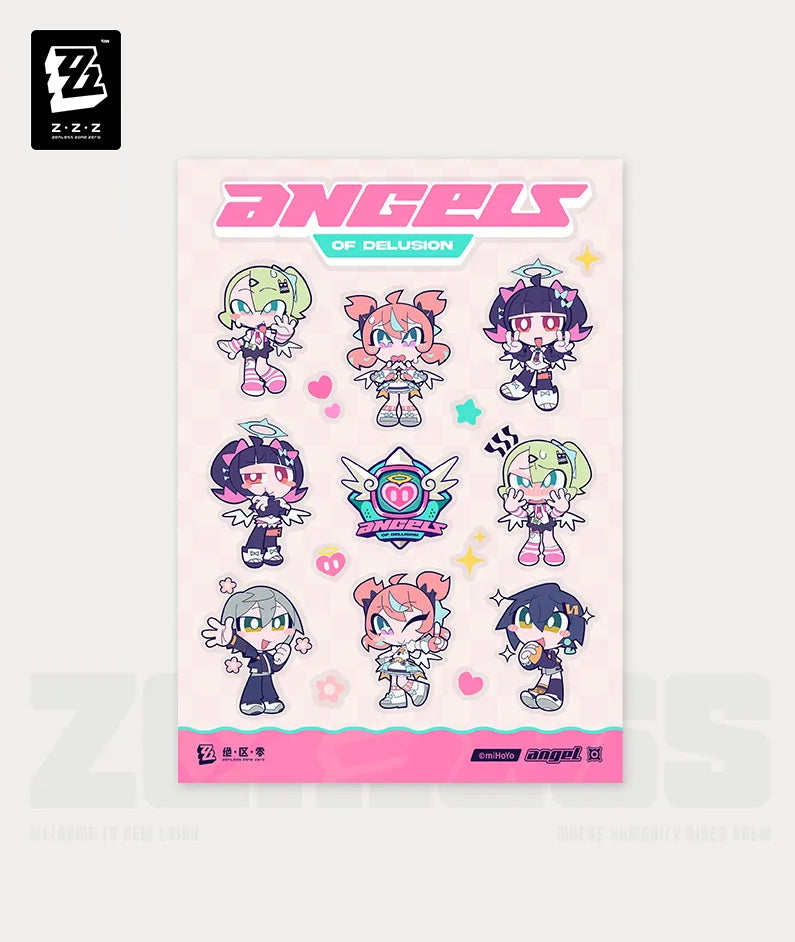 Zenless Zone Zero Angels of Delusion Pink Sugar Rush Series Chibi Stickers