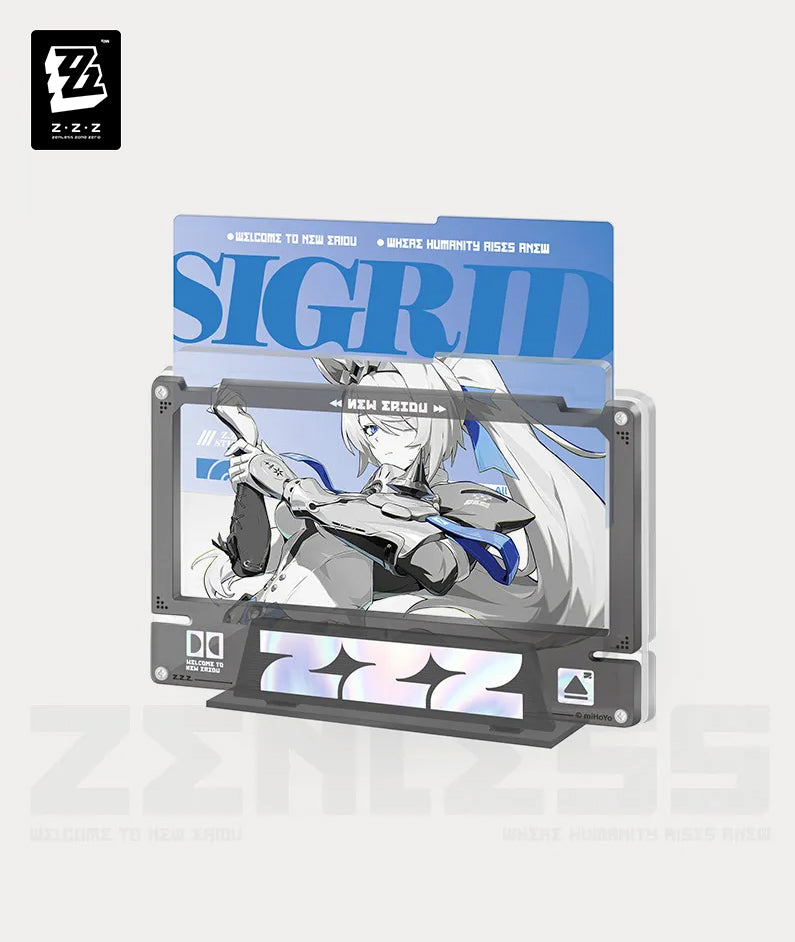 Zenless Zone Zero Cinema Airspace Patrol Department Character Framed Acrylic Card Set