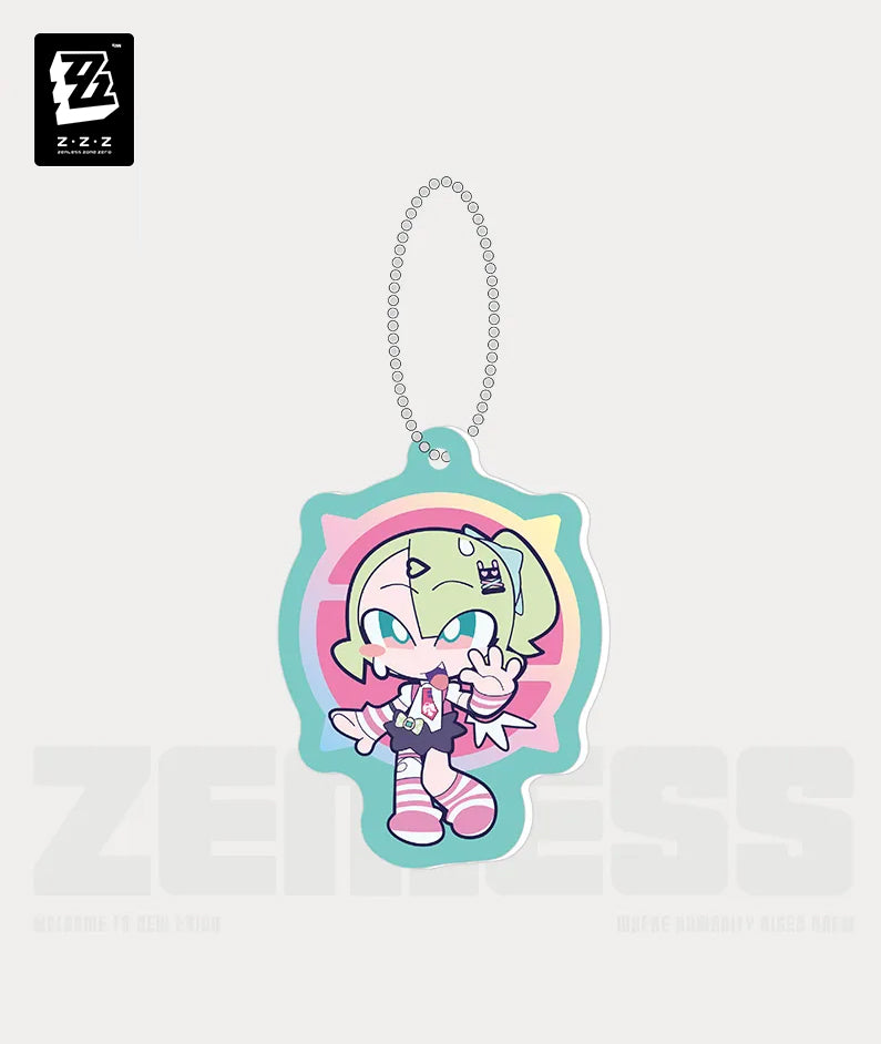 Zenless Zone Zero Angels of Delusion Pink Sugar Rush Series Chibi Keychain - Sunna