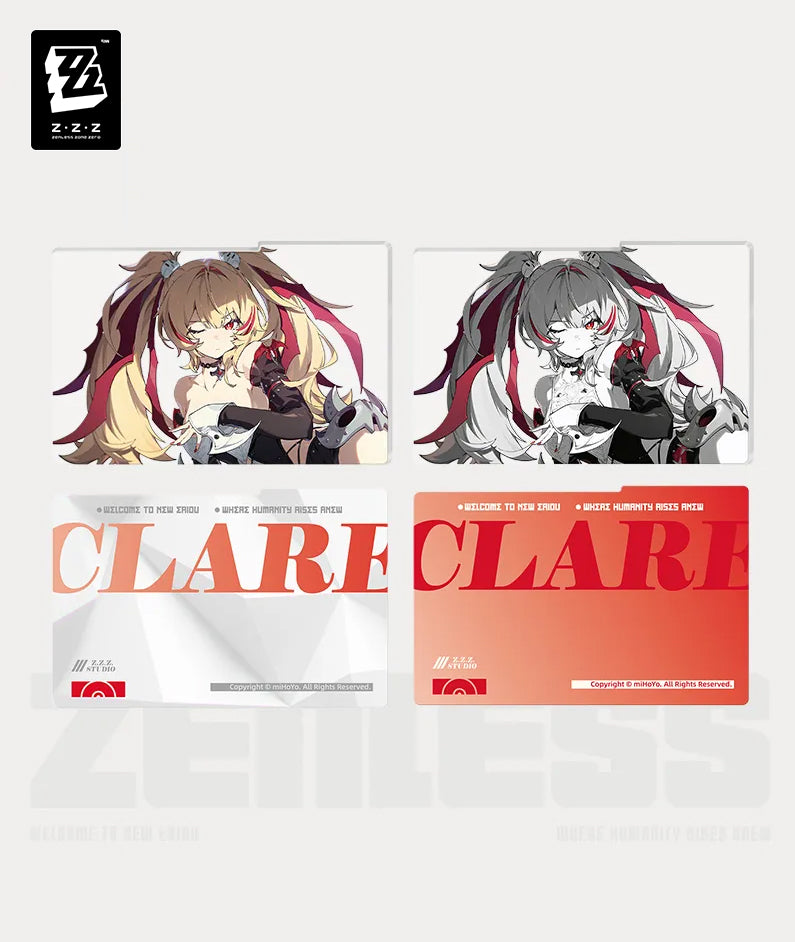 Zenless Zone Zero Cinema Flint Workshop Character Acrylic Card - Claret